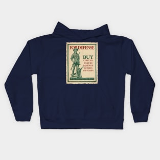 WWII Vintage Style Buy US Savings Bonds for Defense Kids Hoodie